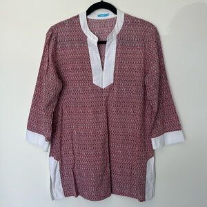 J McLaughlin pink  Banded Neck Tunic M